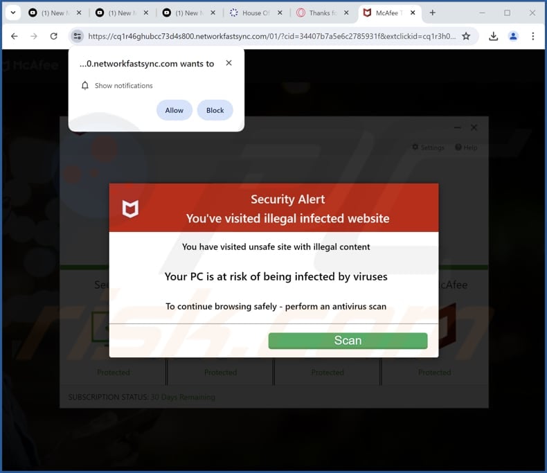 networkfastsync[.]com ads