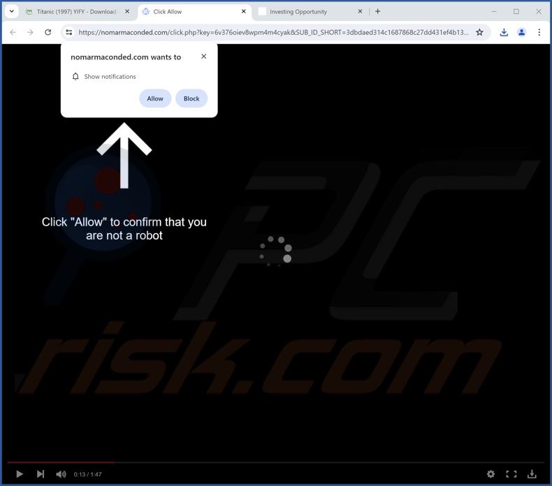 nomarmaconded[.]com pop-up redirects