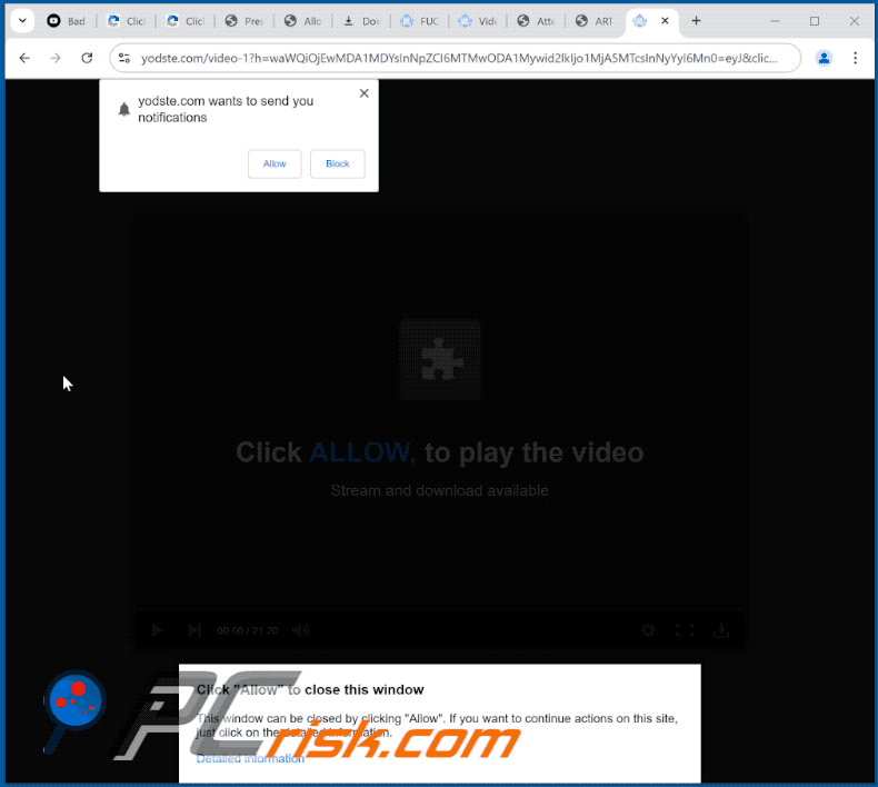 yodste[.]com website appearance (GIF)