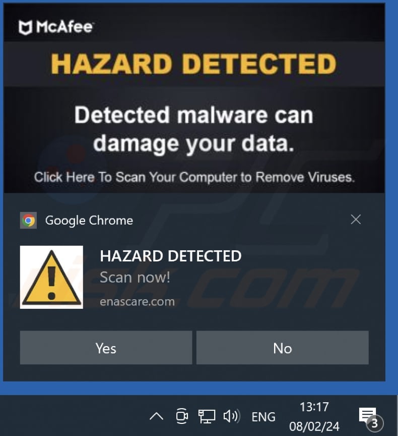 enascare.com notification