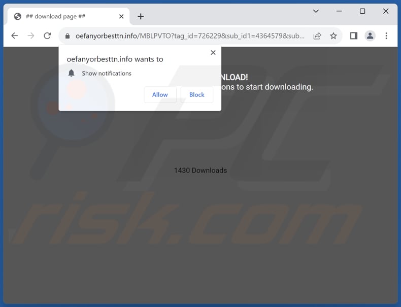 oefanyorbesttn[.]info ads