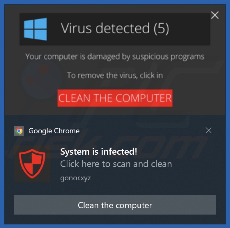 Ad delivered by the gonor[.]xyz webpage