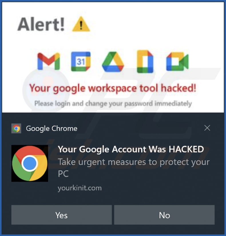 yourkinit.com deceptive notification