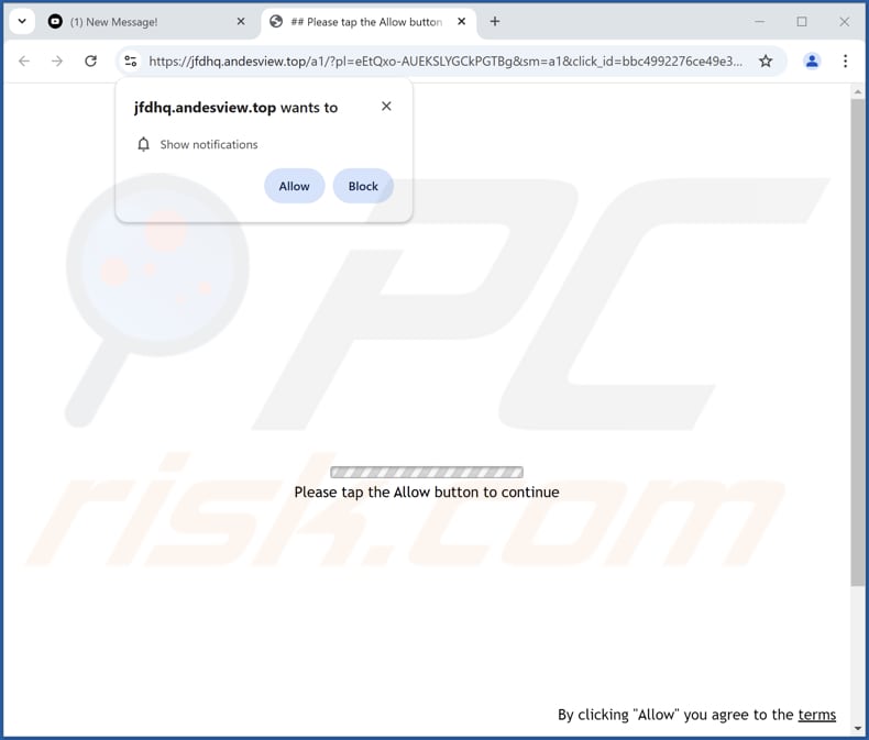andesview[.]top ads