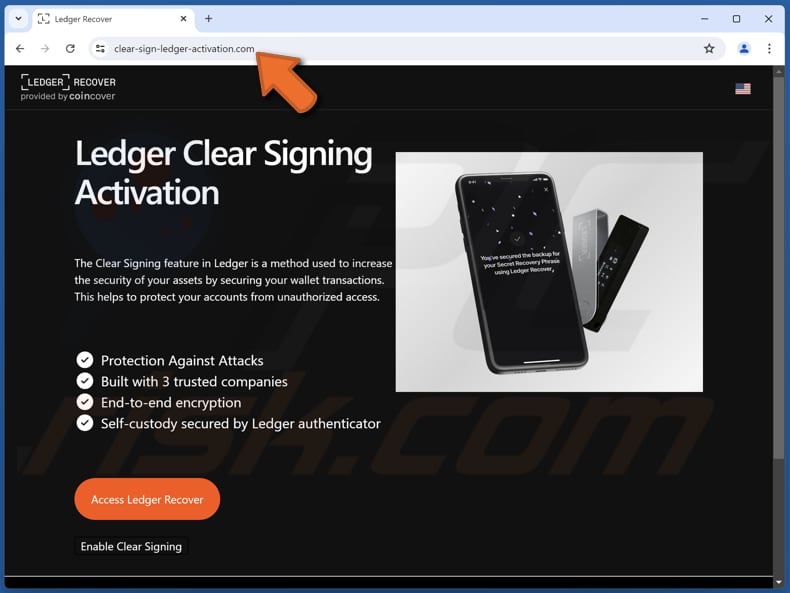 Ledger Clear Signing Activation scam