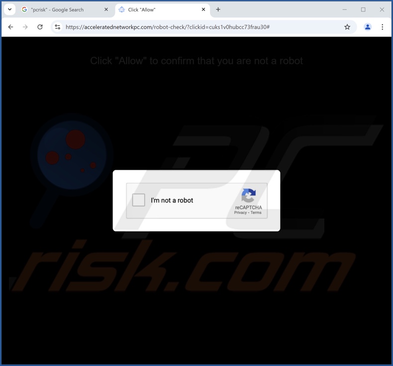 acceleratednetworkpc[.]com pop-up redirects