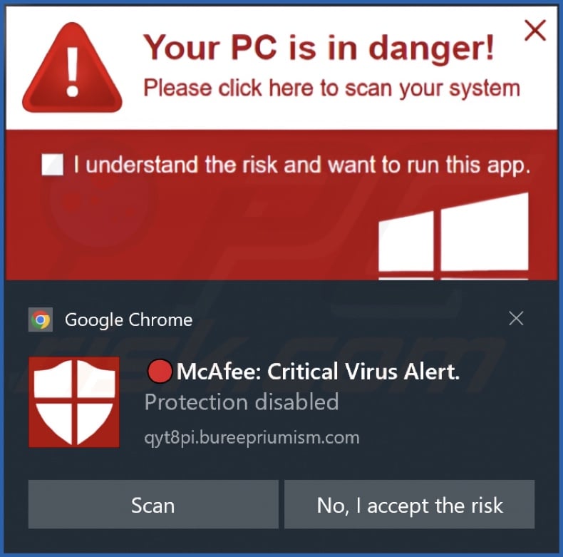 Ad delivered by the bureepriumism[.]com webpage