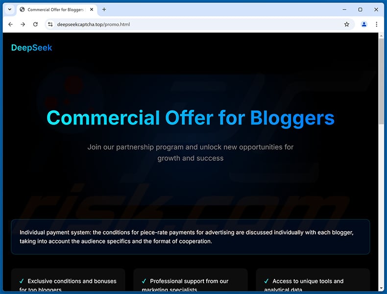 DeepSeek-themed ClickFix website spreading Vidar trojan (page 1)
