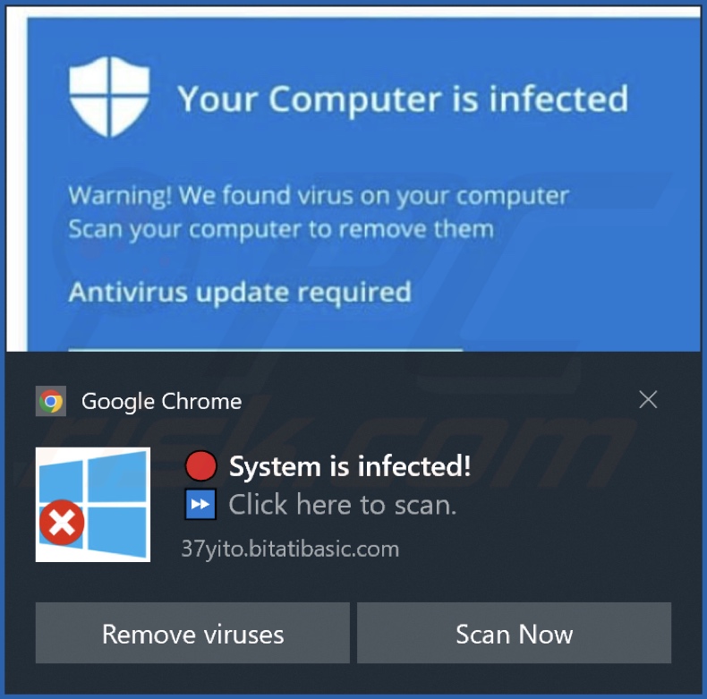 Ad delivered by the bitatibasic[.]com webpage