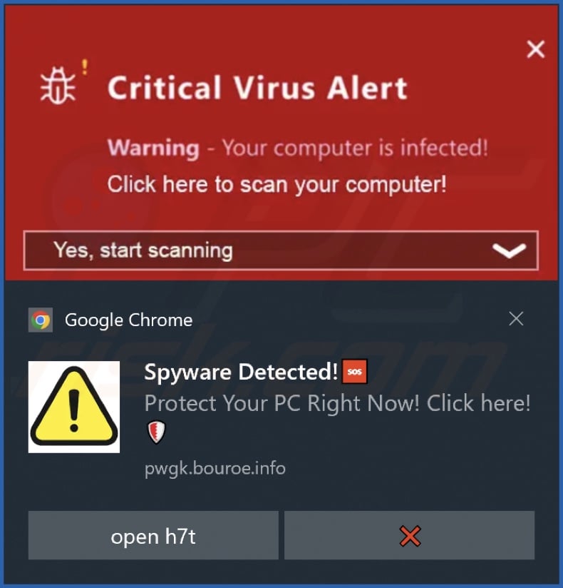 Ad delivered by the bouroe[.]info webpage