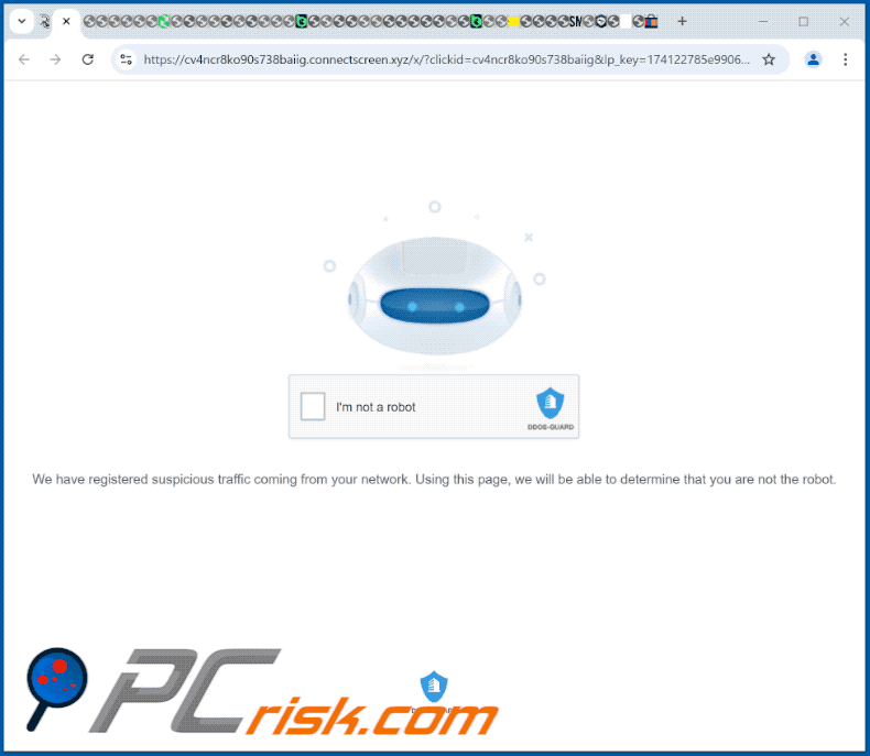 connectscreen[.]xyz website appearance (GIF)