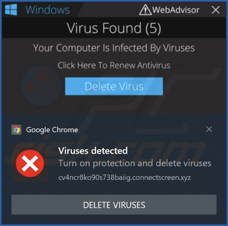 connectscreen[.]xyz notification