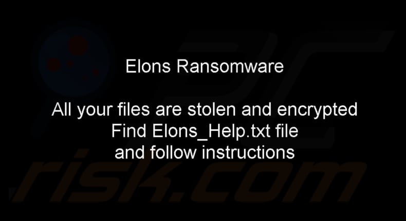 Elons ransomware wallpaper