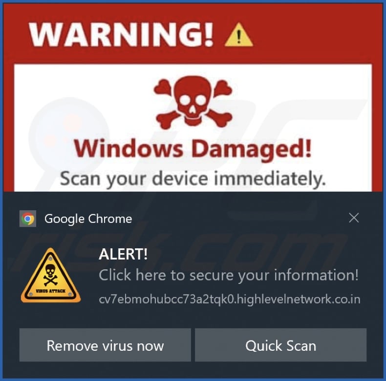 Ad delivered by the highlevelnetwork.co[.]in webpage