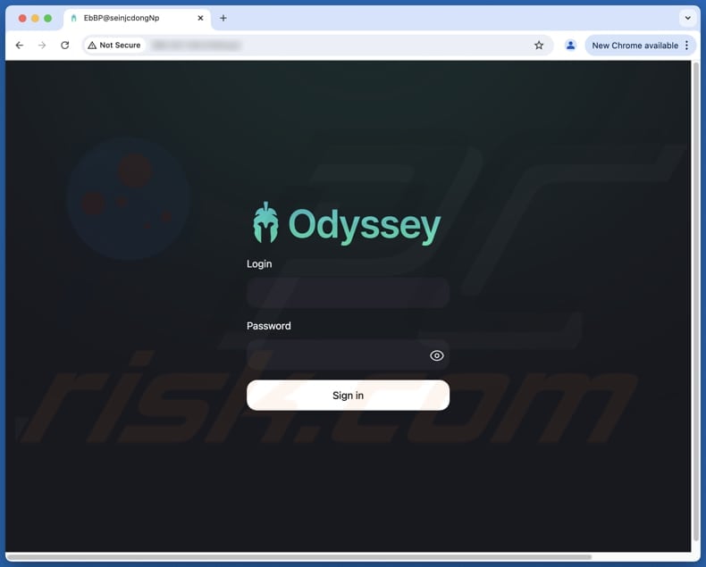 Odyssey stealer admin panel login