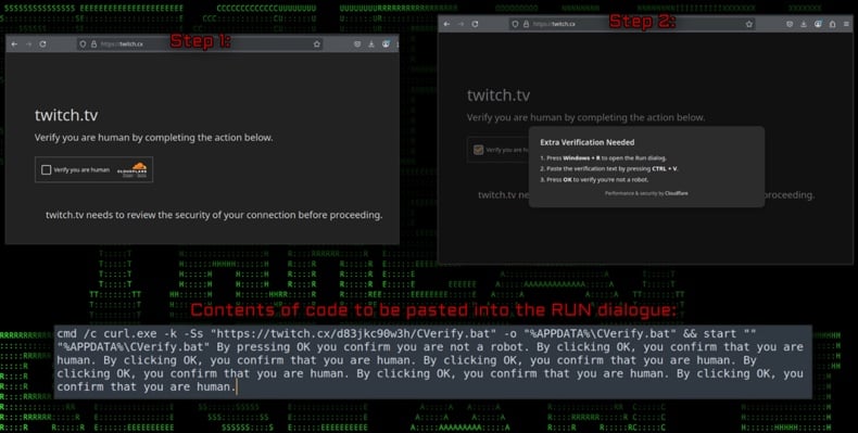 ClickFix scam distributing r77 malware