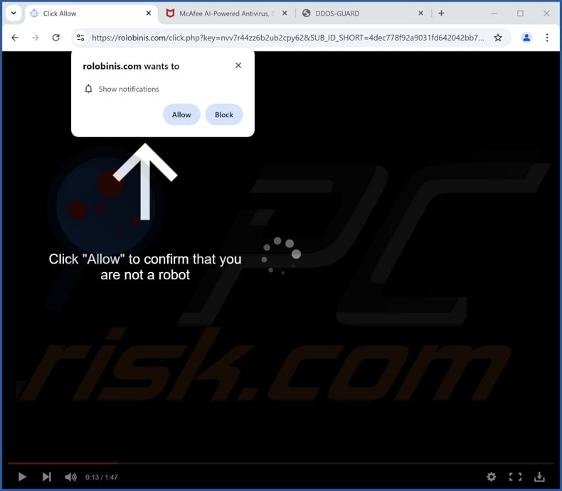 rolobinis[.]com pop-up redirects