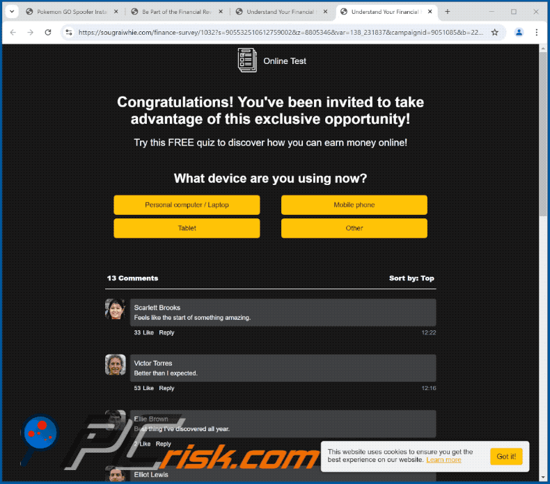 sougraiwhie[.]com website appearance (GIF)