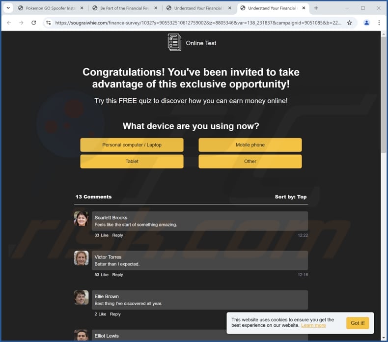 sougraiwhie[.]com ads