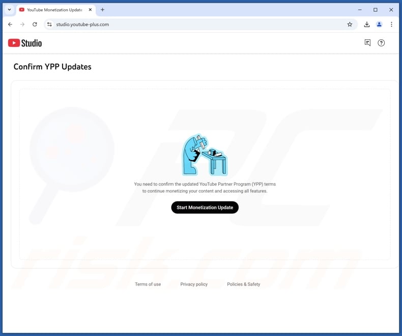 YouTube Partner Program Monetization Update scam