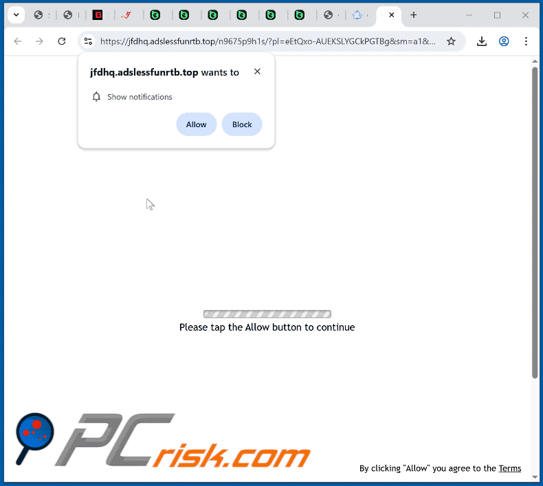 adslessfunrtb[.]top website appearance (GIF)