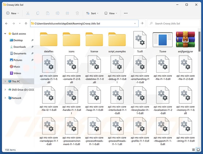 Crowq Utils Sol unwanted application installation folder