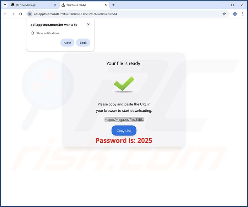 Website used to promote Crowq Utils Sol PUA (apptrue[.]monster)