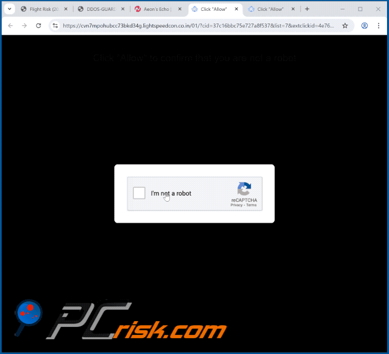 lightspeedcon.co[.]in website appearance (GIF)
