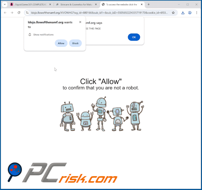 llowofthenamf[.]org website appearance (GIF)