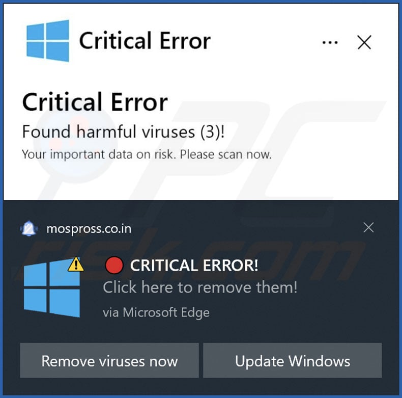 Ad delivered by the mospross.co[.]in webpage