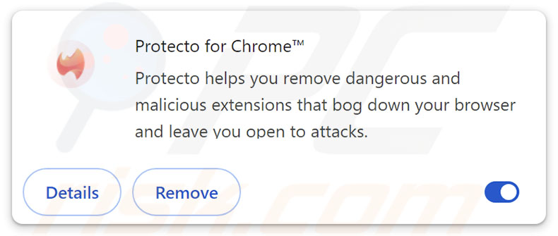 Protecto for Chrome browser extension