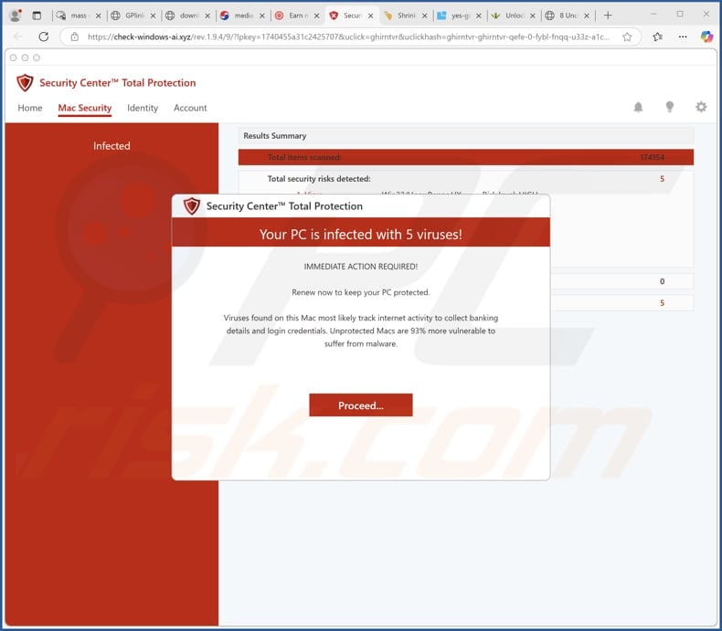 Security Center Total Protection scam