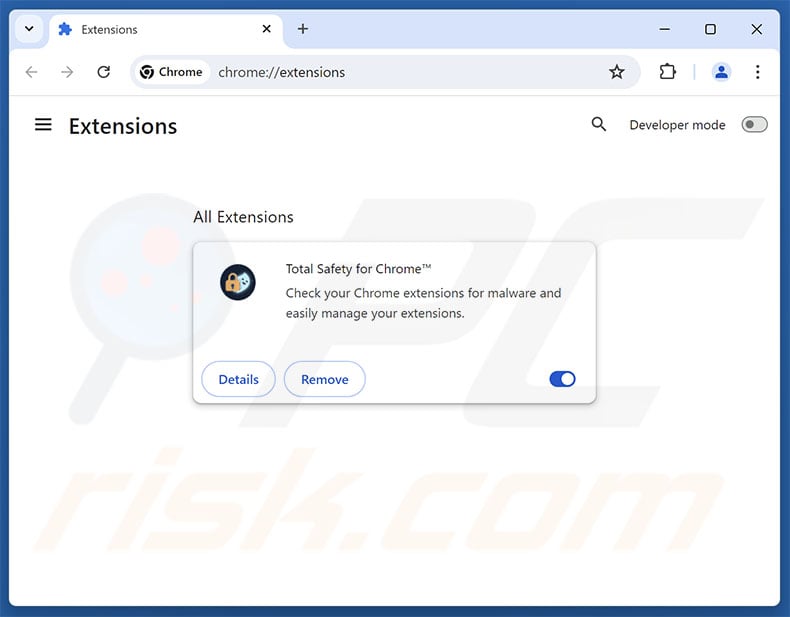 Removing unwanted extensions from Google Chrome step 2