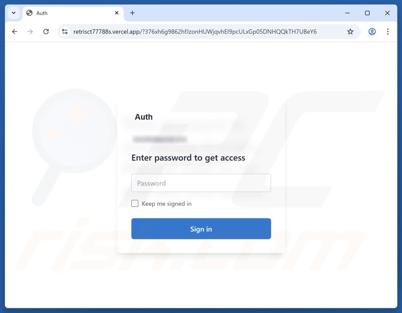 Account Review Report scam email promoted phishing site
