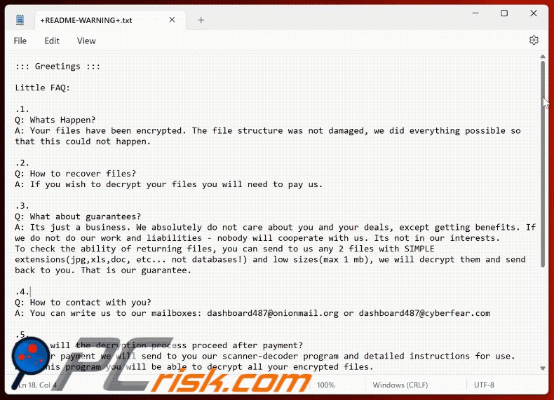 Bbq ransomware ransom note (+README-WARNING+.txt) GIF
