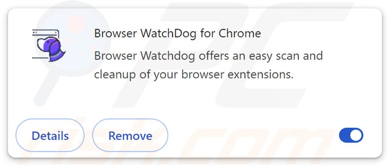 Browser WatchDog for Chrome browser extension