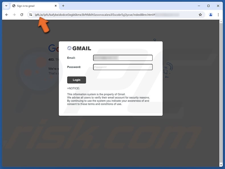 Changes To Terms Of Service And Privacy Policy scam email promoted phishing site