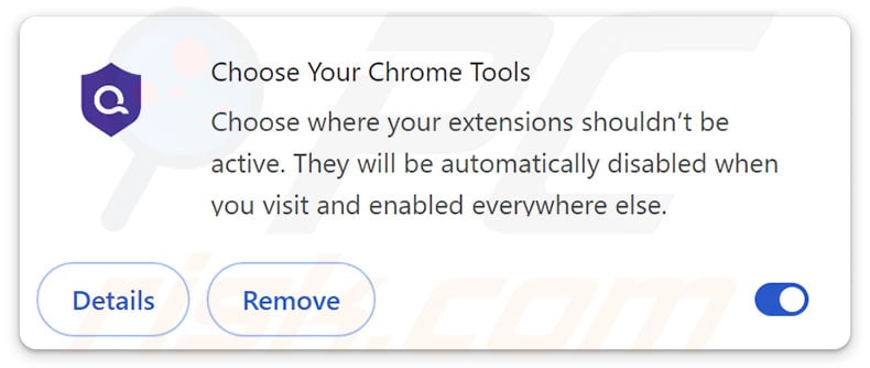 Choose Your Chrome Tools browser extension