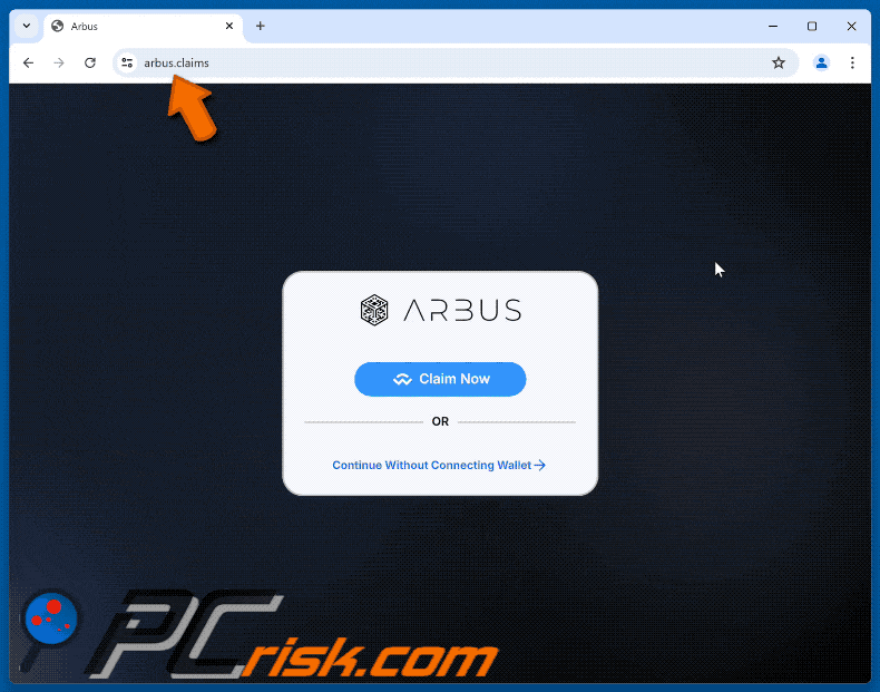 Appearance of Claim Arbus scam