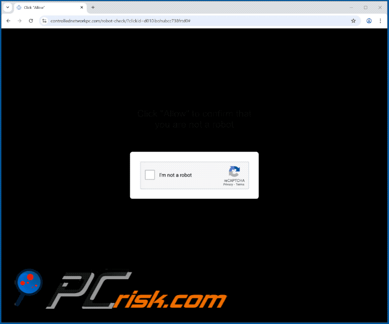 controllednetworkpc[.]com website appearance (GIF)