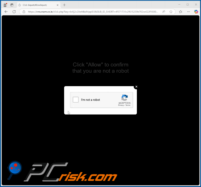 croursem.co[.]in website appearance (GIF)