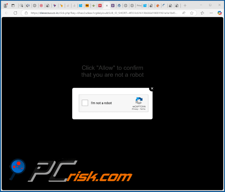 desocous.co[.]in website appearance (GIF)