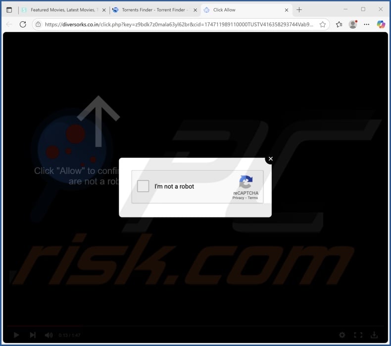 diversorks.co[.]in pop-up redirects