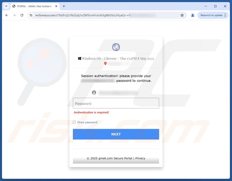 DocuSign - Secure Document Received email scam phishing website