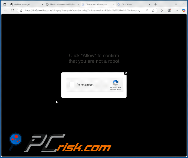 dotfulevabled.co[.]in website appearance (GIF)