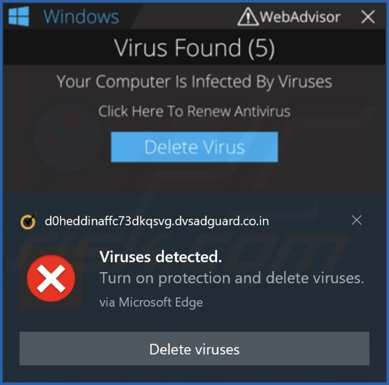 Ad delivered by the dvsadguard.co[.]in webpage