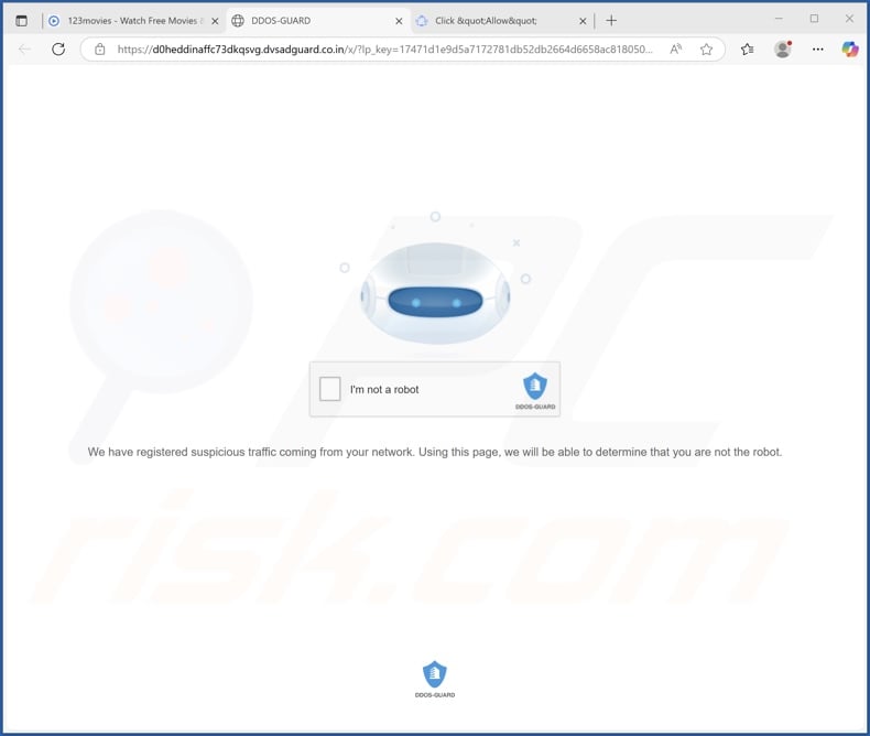 dvsadguard.co[.]in pop-up redirects