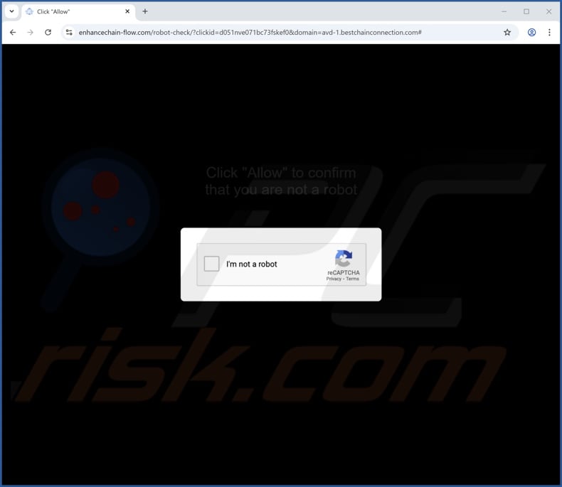 enhancechain-flow[.]com pop-up redirects