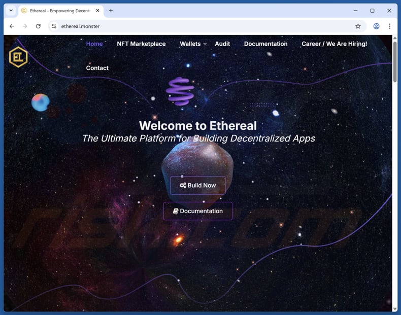 Ethereal Vote Scam real website (ethereal.monster)