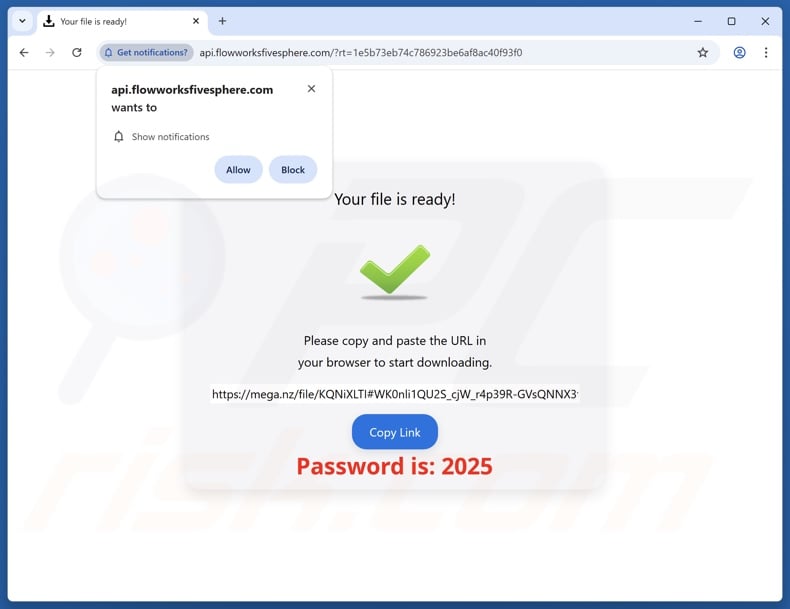 flowworksfivesphere[.]com pop-up redirects